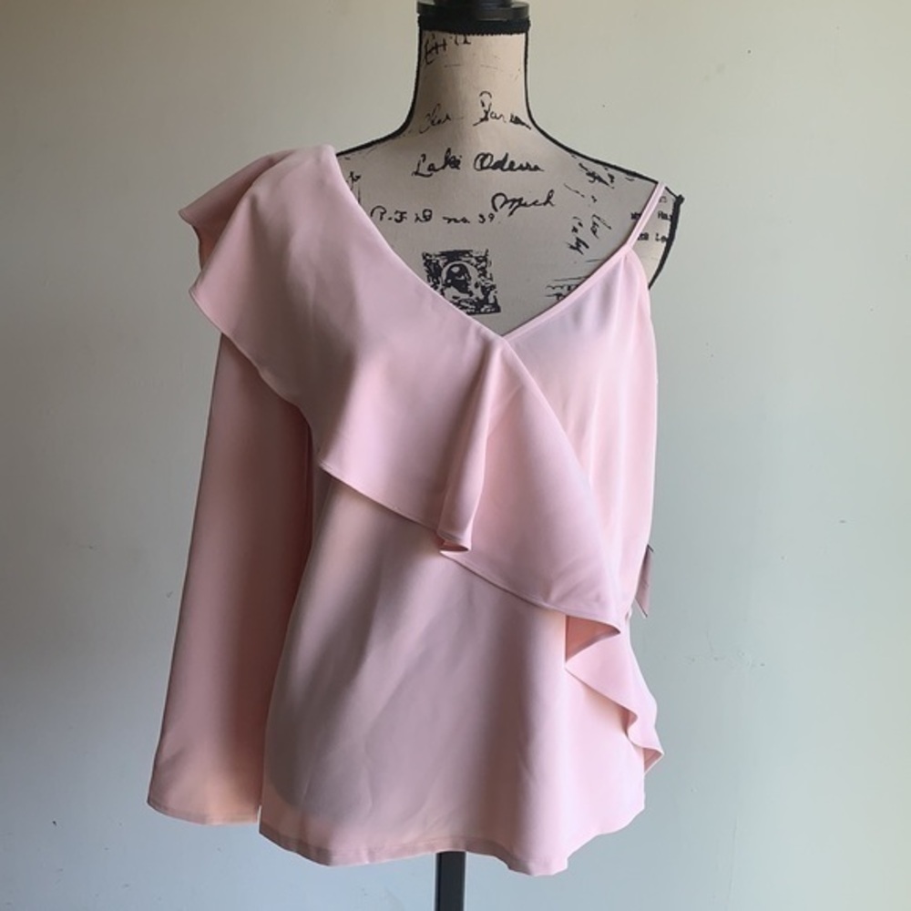 Laundry by Shelli Segal soft blush blouse